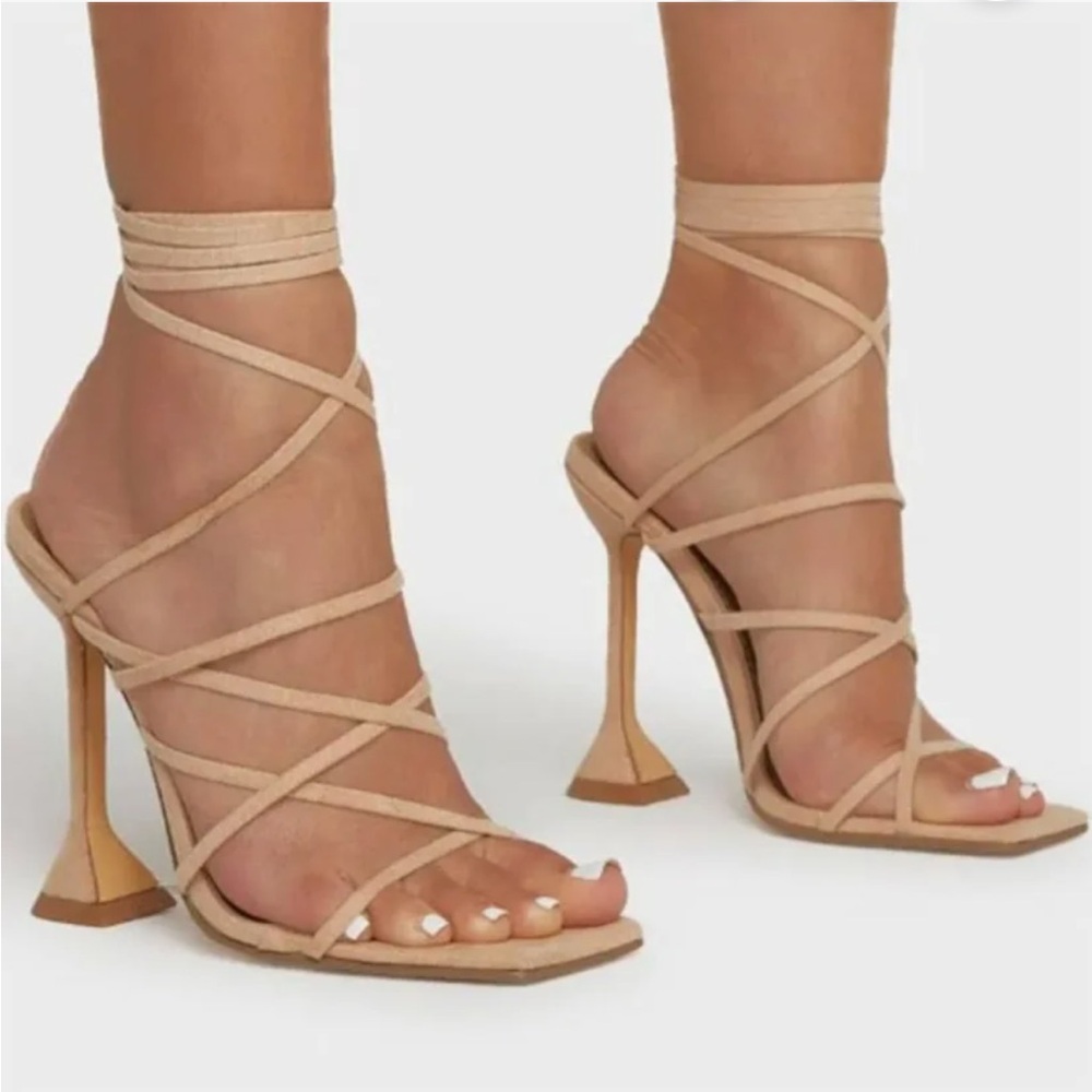 EGO Nude Strappy Heels